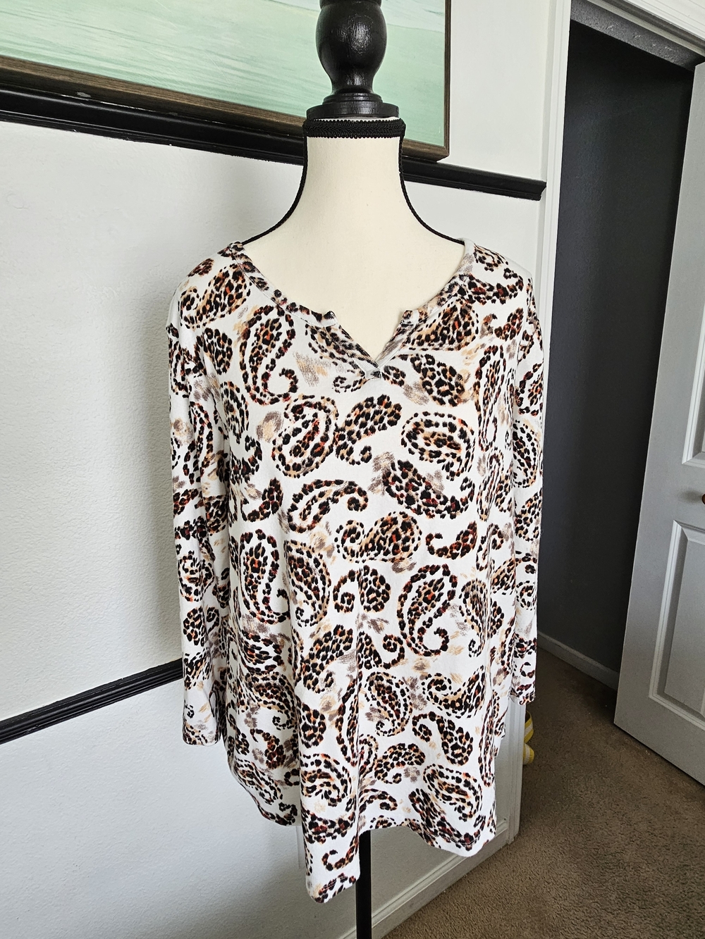Chico's Long-Sleeve Cotton Blouse Tunic